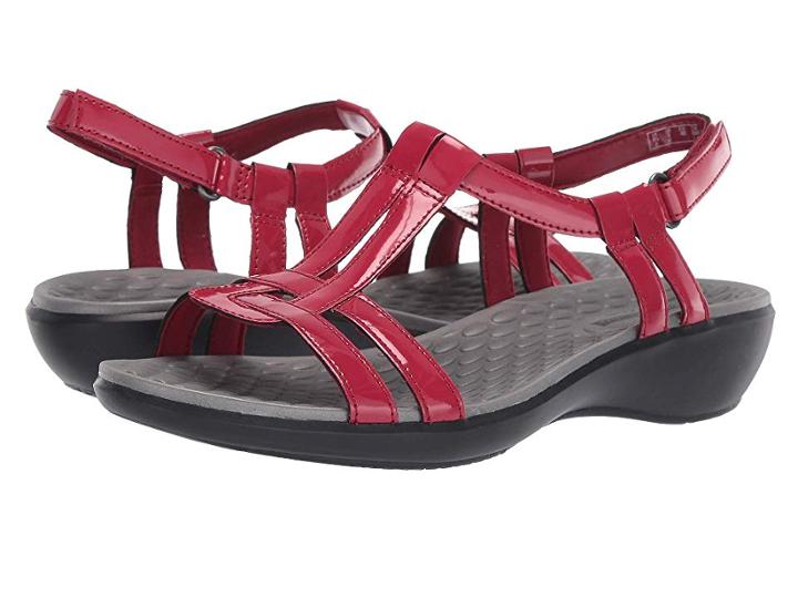 Clarks Sonar Aster (red Patent) Women's Sandals