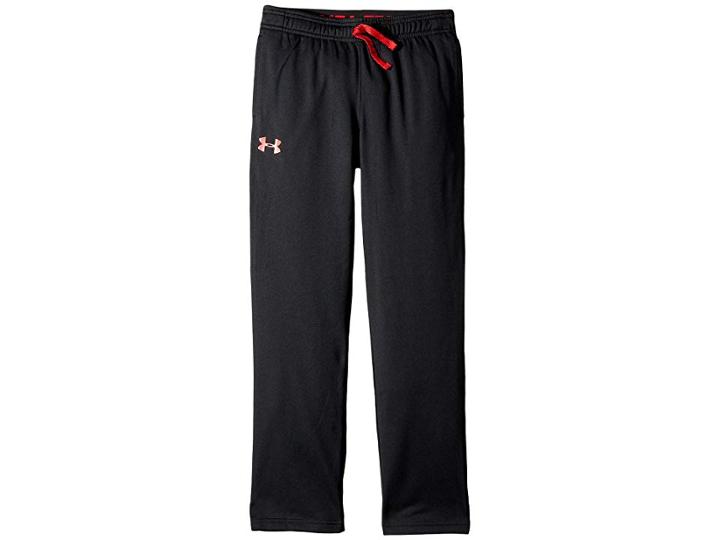 Under Armour Kids Brawler Slim Pants (big Kids) (black/red/red) Boy's Casual Pants