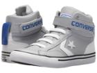 Converse Kids Pro Blaze Strap Hi (little Kid/big Kid) (wolf Grey/white/hyper Royal) Boys Shoes