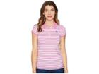 U.s. Polo Assn. Short Sleeve Jersey Polo (pink Zinc) Women's Clothing