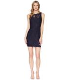 Adrianna Papell Lace Sheath Dress (navy) Women's Dress