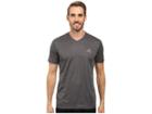 Adidas Essential Tech V-neck Tee (dark Grey Heather/vista Grey) Men's T Shirt
