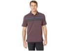 Travismathew Down Beat Polo (winetasting/grey Pinstripe) Men's Short Sleeve Knit