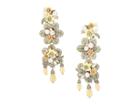 Marchesa Force Of Nature Chandelier Floral Earrings (gold/white) Earring