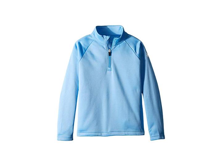 Spyder Kids Savona Zip T-neck (big Kids) (blue Ice/blue Ice) Girl's Long Sleeve Pullover