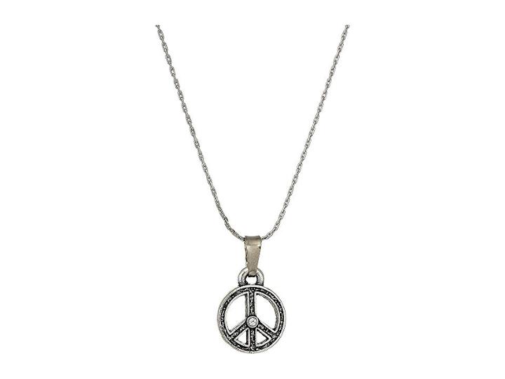 Alex And Ani 28 Inches Charity By Design, Unicef Peace Necklace (silver) Necklace