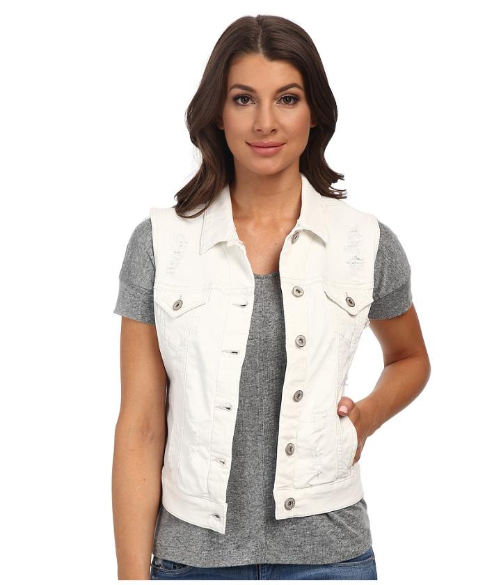 Mavi Jeans Jodi Denim Vest (used White) Women's Vest