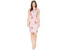 Calvin Klein Floral Scuba Sheath Dress Cd8mt7eh (khaki Multi) Women's Dress