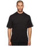 Adidas Y-3 By Yohji Yamamoto 3-stripes Short Sleeve Tee (black/core White) Men's T Shirt