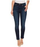 7 For All Mankind High Waist Ankle Skinny W/ Released Hem In Victoria Blue (victoria Blue) Women's Jeans