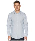 Ben Sherman Long Sleeve Bias Check Print Shirt (indigo) Men's Long Sleeve Button Up