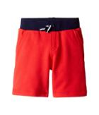 Lacoste Kids Small Elastic Waist Shorts (toddler/little Kids/big Kids) (grenadine/penumbra) Boy's Shorts
