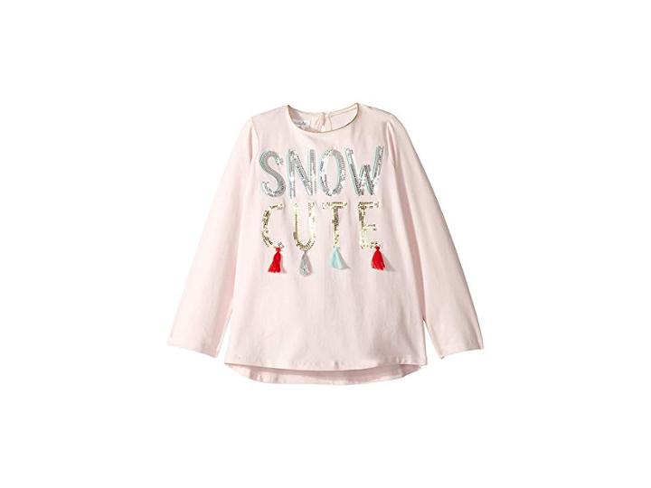 Mud Pie Snow Cute Tassel Long Sleeve Tunic (infant/toddler) (pink) Girl's T Shirt