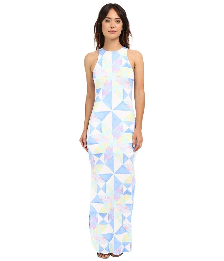 Mara Hoffman Modal Column Dress (fractals Turquoise) Women's Dress