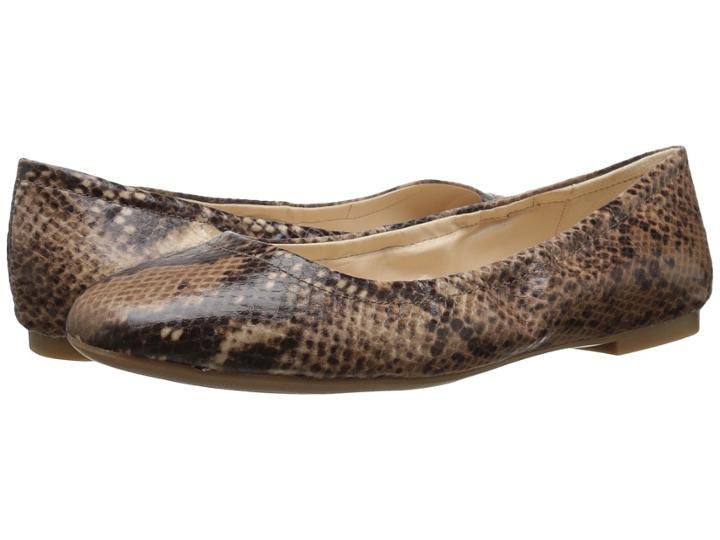 Nine West Girlsnite (dark Natural Multi Synthetic) Women's Flat Shoes