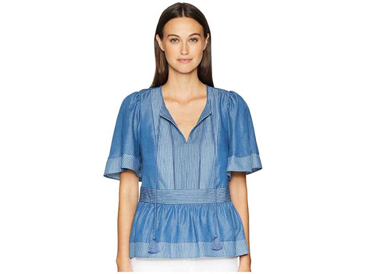 Kate Spade New York Railroad Top (indigo) Women's Clothing