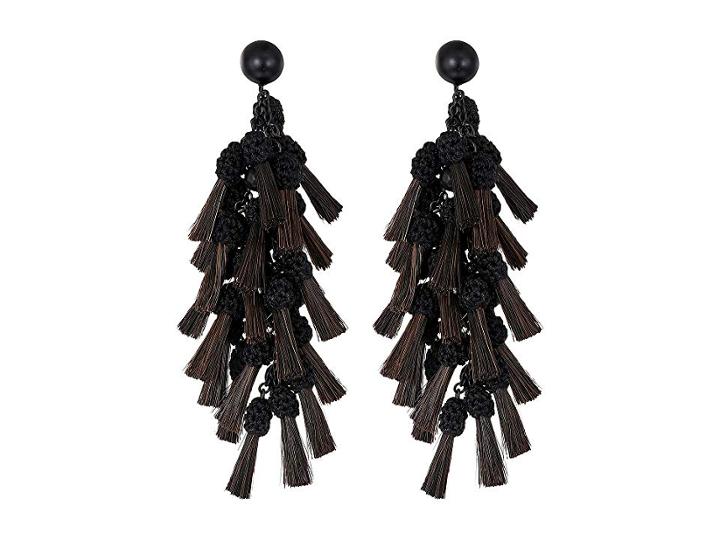 Tory Burch Tassel Earrings (black/black) Earring