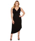 Karen Kane Plus Plus Size Asymmetric Maxi Dress (black) Women's Dress