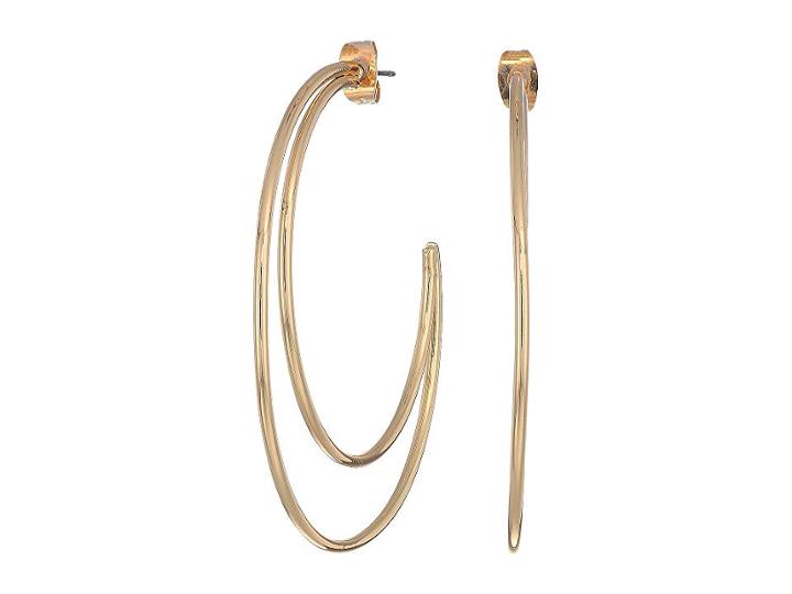French Connection Large Double C Hoop Earrings (gold) Earring
