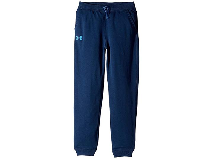 Under Armour Kids Cotton French Terry Joggers (big Kids) (academy/green Typhoon/mediterranean) Boy's Casual Pants
