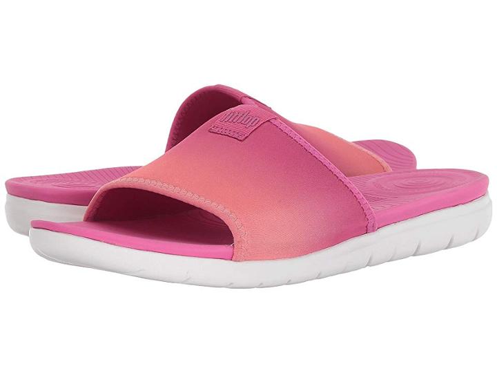 Fitflop Neoflex Pool Slide Sandals (coral/fuchsia) Women's  Shoes