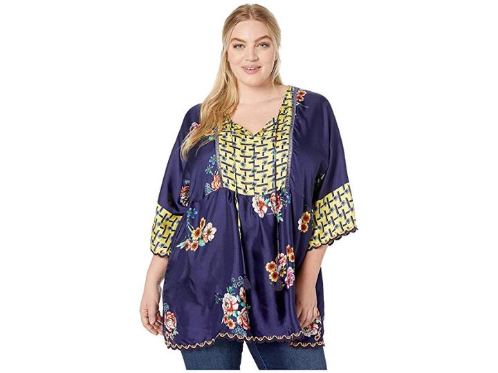 Johnny Was Plus Size Zaline Top (multi) Women's Blouse