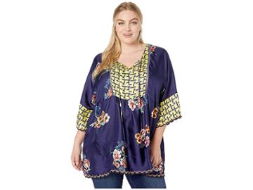 Johnny Was Plus Size Zaline Top (multi) Women's Blouse