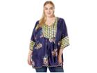 Johnny Was Plus Size Zaline Top (multi) Women's Blouse