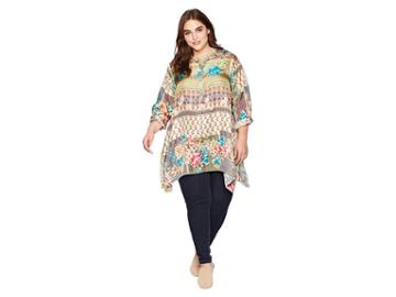 Johnny Was Plus Size Biza Handkerchief Blouse (multi A) Women's Blouse