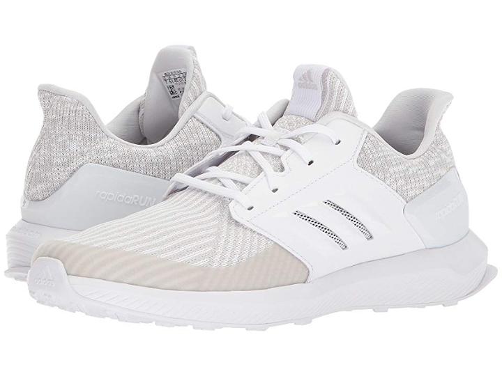 Adidas Kids Rapidarun Knit (big Kid) (grey/white) Kids Shoes