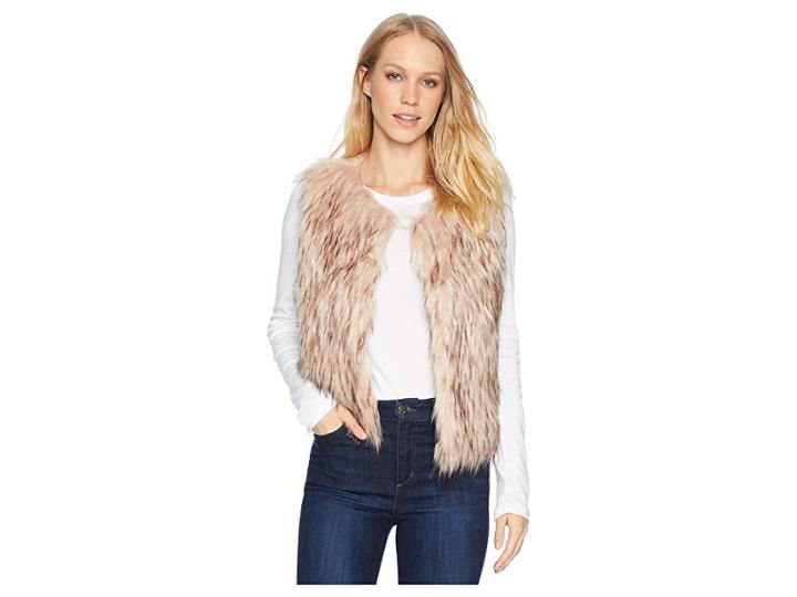 Bb Dakota Barbarella Faux Fur Vest (mauve Rose) Women's Vest