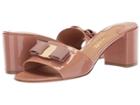 Salvatore Ferragamo Calfskin Mid-heel Sandal (new Blush Patent) High Heels