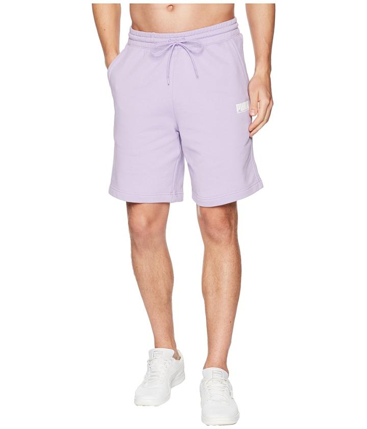 Puma Logo Tower Shorts (purple Rose) Men's Shorts