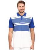 Puma Golf Short Sleeve Patternblock Polo (surf The Web) Men's Short Sleeve Pullover
