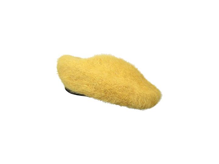 San Diego Hat Company Cth8116 Faux Angora Knit Beret With Leather Band (mustard) Berets