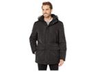 Calvin Klein Nylon Puffer Jacket With Faux Fur Hood (black) Men's Coat
