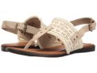 Minnetonka Panama (natural Canvas Fabric/taupe Suede) Women's Sandals