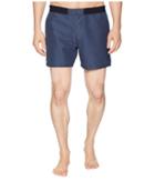 Lacoste Piped Taffeta Swimming Trunks (navy Blue) Men's Swimwear