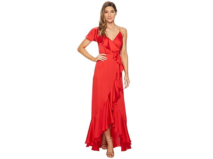 Jill Jill Stuart Ruffle Detail Gown (poppy Red) Women's Dress