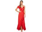 Jill Jill Stuart Ruffle Detail Gown (poppy Red) Women's Dress