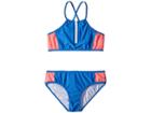 Seafolly Kids Summer Essential Color Block Tankini Set (little Kids/big Kids) (hawaii Blue) Girl's Swimwear Sets
