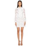Francesco Scognamiglio Bow Front Lace Long Sleeve Dress (white) Women's Dress
