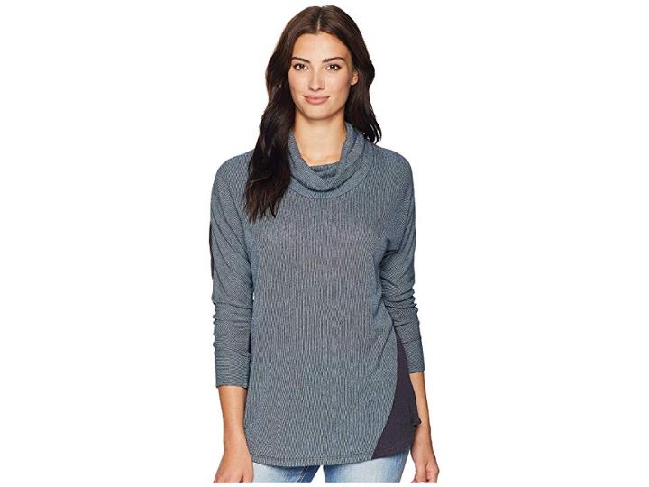 Nic+zoe Essence Stripe Top (seafoam) Women's Clothing