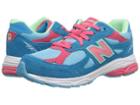 New Balance Kids 990v3 (big Kid) (blue/pink) Girls Shoes