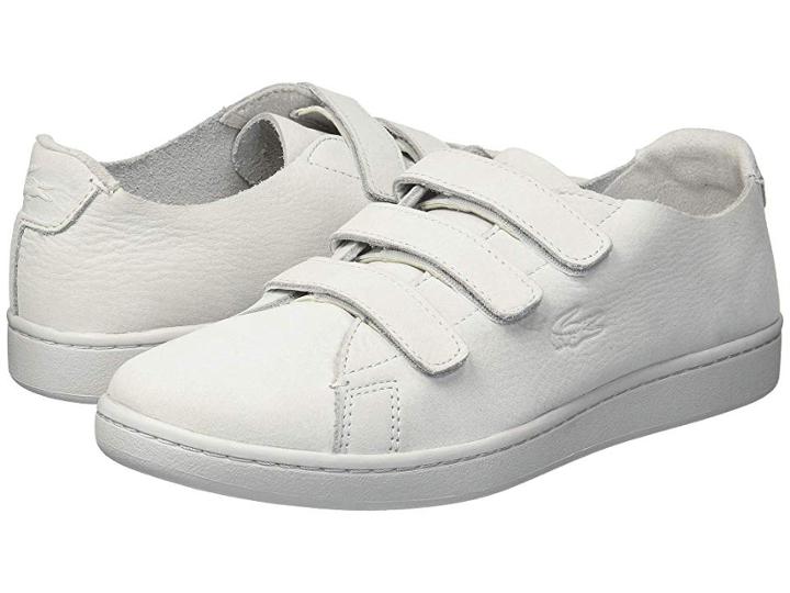 Lacoste Carnaby Strap 218 1 U (light Grey/light Grey) Men's Lace Up Casual Shoes