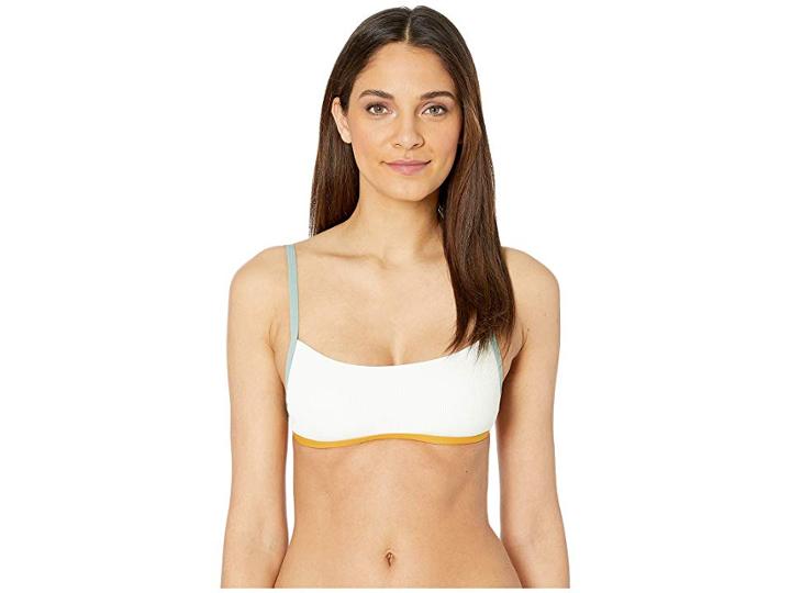 L*space Ridin' High Gemma Ribbed Top (cream/bronze/reef) Women's Swimwear