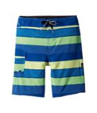Volcom Kids Magnetic Liney Mod Boardshorts (toddler/little Kids) (shadow Lime) Boy's Swimwear