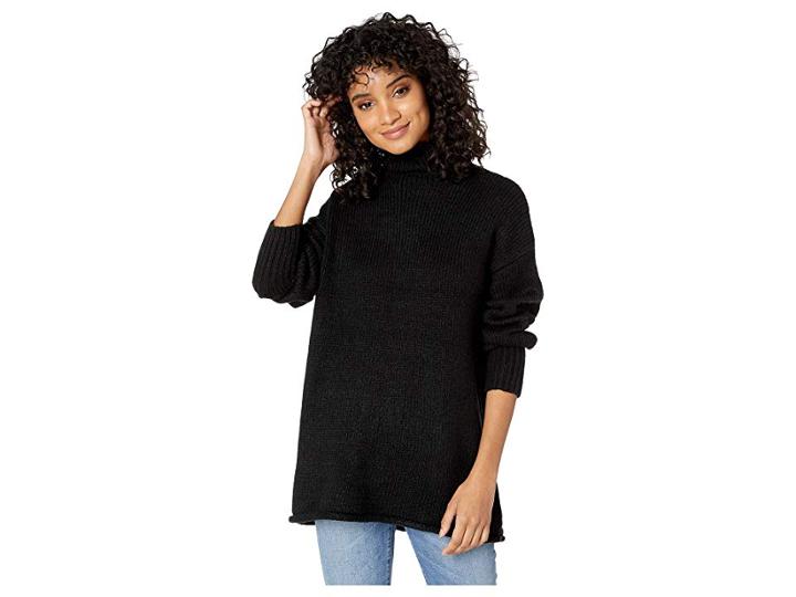 Sanctuary Supersized Curl Up Sweater (black) Women's Sweater