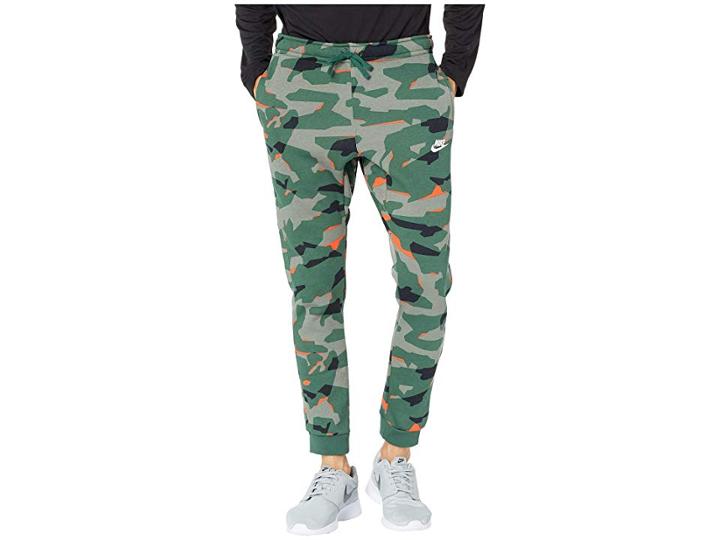 Nike Nsw Club Camo Jogger Bb (fir/fir/white) Men's Casual Pants