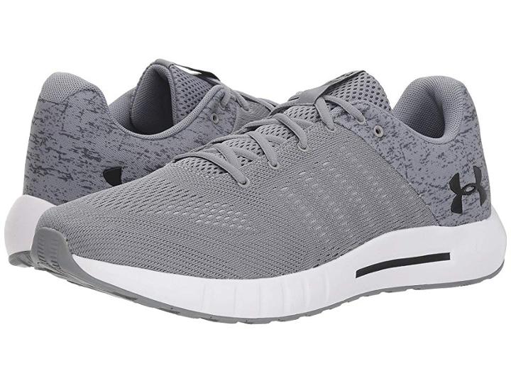 Under Armour Ua Micro G Pursuit Fiber Opt (steel/white/black) Men's Running Shoes